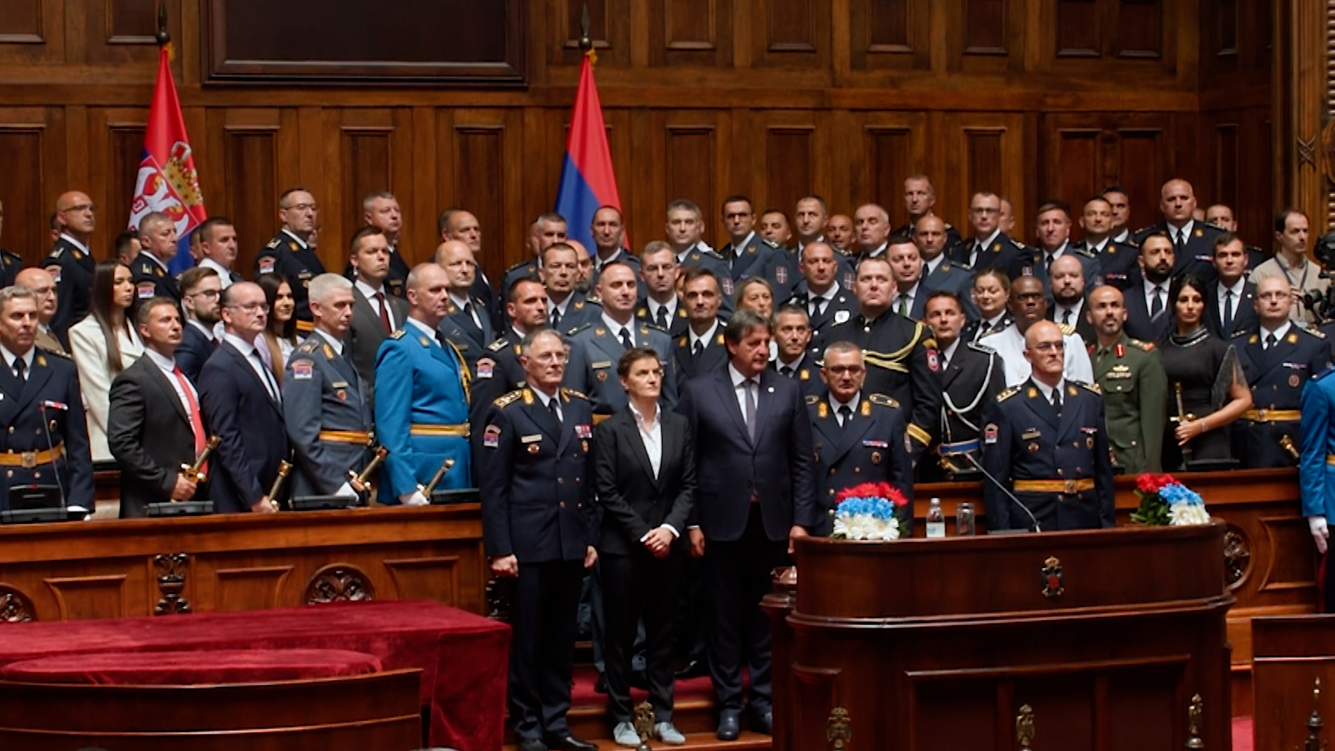 Beograd, predsednica Narodne skupstine Republike Srbije Ana Brnabic prisustvovala je svecanosti povodom zavrsetka usavrsavanja polaznika Visokih studija bezbednosti i odbrane i oficira na Generalstabnom usavrsavanju, pokrivanje Beograd, predsednica Narodne skupstine Republike Srbije Ana Brnabic prisustvovala je svecanosti povodom zavrsetka usavrsavanja polaznika Visokih studija bezbednosti i odbrane i oficira na Generalstabnom usavrsavanju, pokrivanje